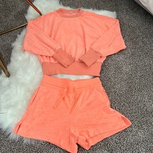 Old Navy- Neon Orange Pajama Set- Size XS